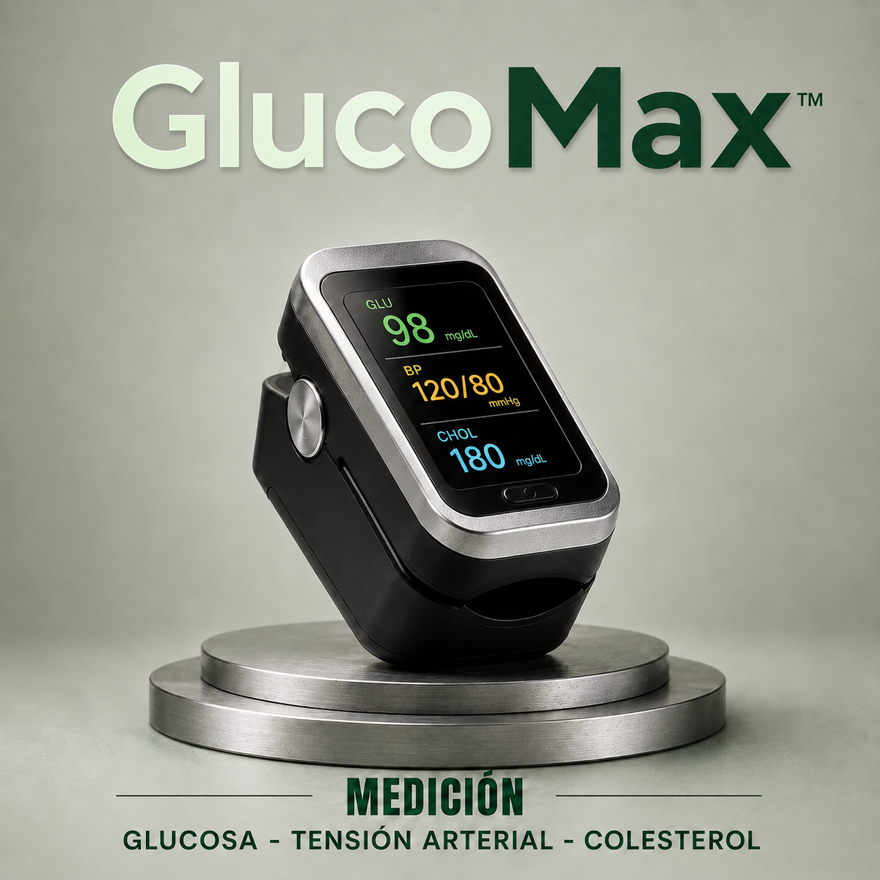 GlucoMax™ 3 en 1 - Medidor de Glucosa Sin Dolor + Colesterol + Presión Arterial + Oxígeno + ENVÍO GRATIS