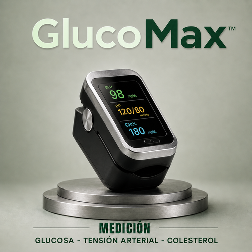 GlucoMax™ 3 en 1 - Medidor de Glucosa Sin Dolor + Colesterol + Presión Arterial + Oxígeno + ENVÍO GRATIS
