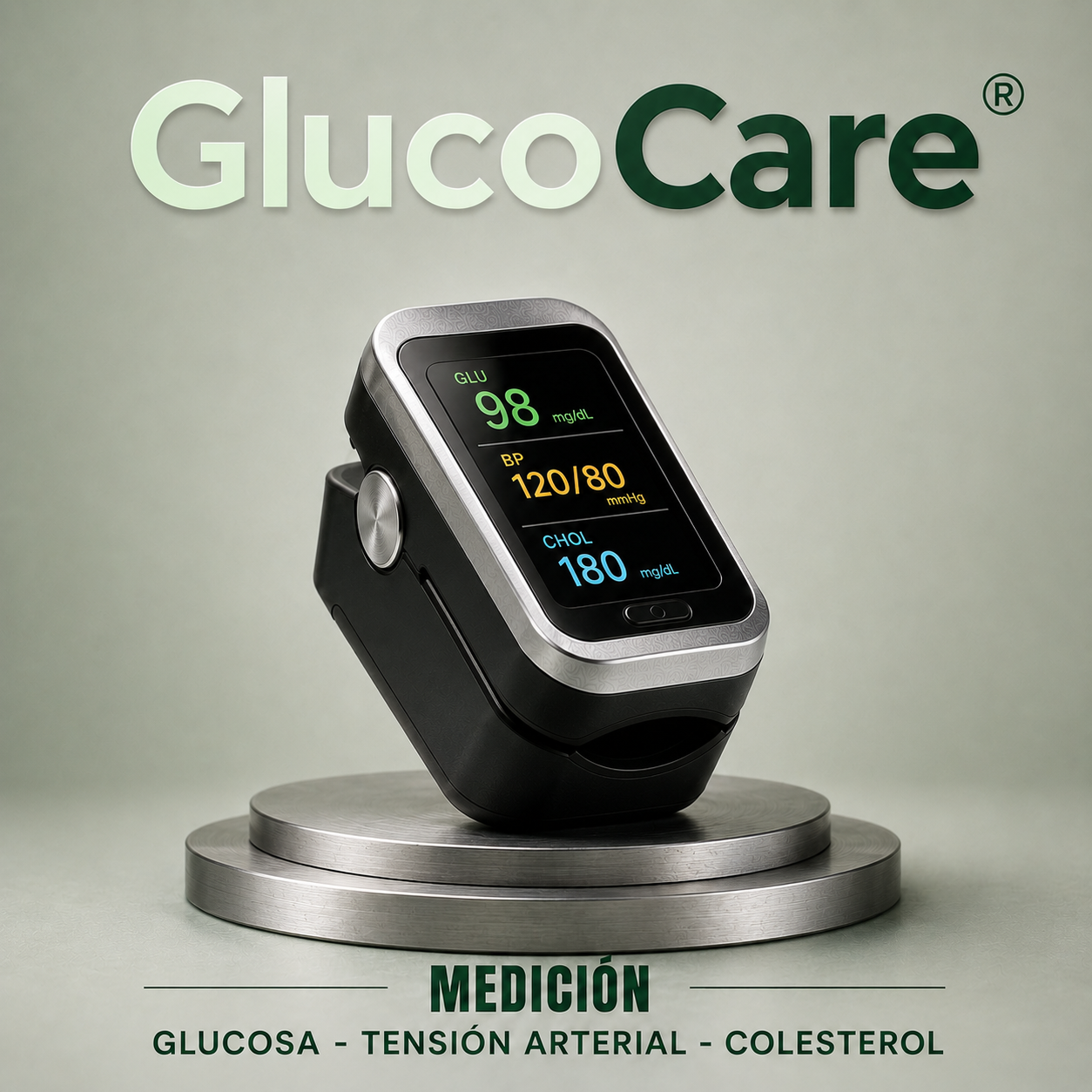 GlucoCare™ 3 en 1 - Medidor de Glucosa Sin Dolor + Colesterol + Presión Arterial + Oxígeno + ENVÍO GRATIS